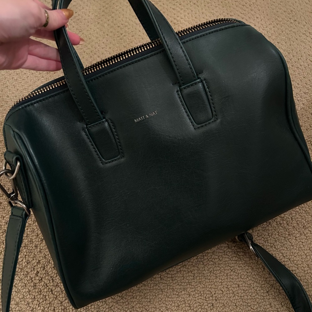 Matt & Nat Dark Green Satchel Bag